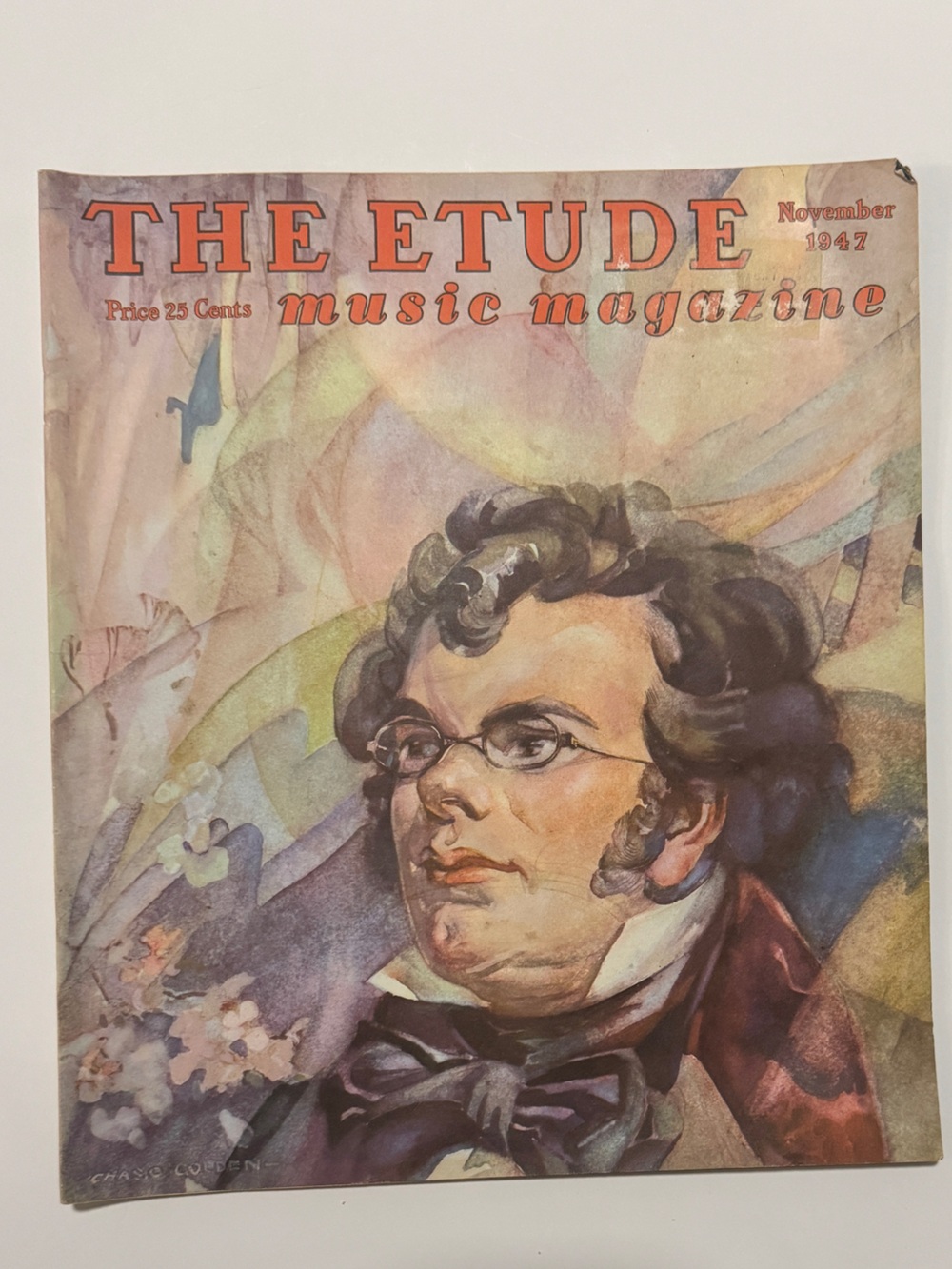 Vintage 1947 The Etude Music Magazine November Franz Schubert Cover